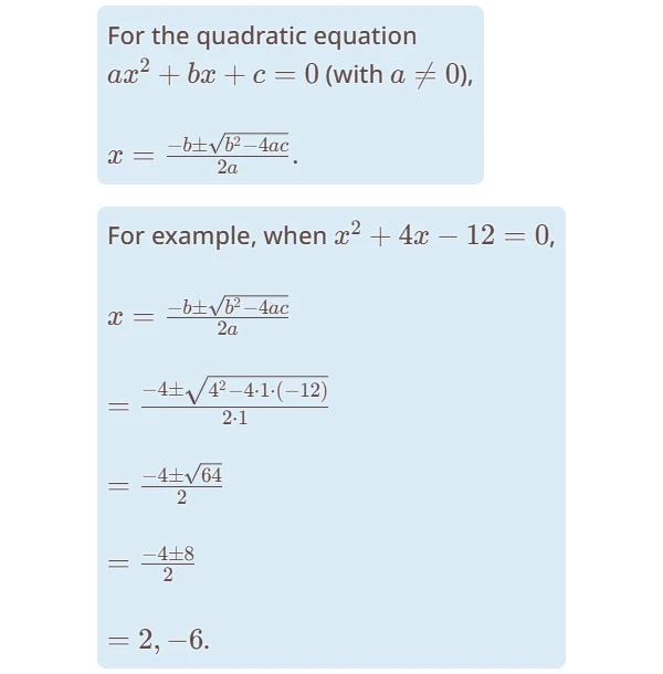 Quadratic Formula